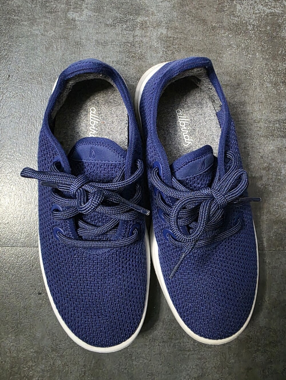 Allbirds Tree Runner Marine Blue White Women's Size 6 - Picture 2 of 6